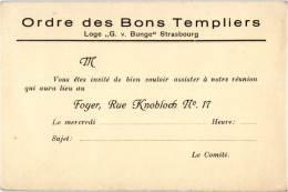 Strasbourg - Ordre Des Bon Templiers - Strasbourg