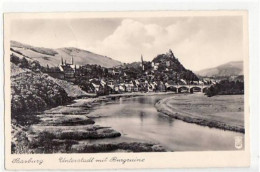 39056606 - Saarburg Mit Unterstadt Und Burgruine Gelaufen Von 1940. Leichter Stempeldurchdruck, Sonst Gut Erhalten - Autres & Non Classés