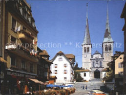 11877863 Luzern LU Hofkirche Und Hotel Rebstock Luzern - Altri & Non Classificati