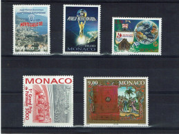 MONACO 1998 Y&T N° 2157 - 2158 - 2159 - 2160 - 2162 NEUF** - Unused Stamps