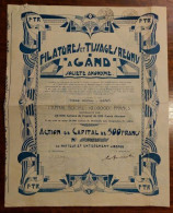 Belgium - Filatures Et Tissages Regnis A Gand Action 500 Francs 1930 Gand  Decoratif - Autres & Non Classés