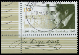 BRD BUND 1997 Nr 1953 Gestempelt ECKE-ULI X558116 - Used Stamps