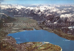 11877268 Magadino Il Lago Maggiore Panoramakarte Magadino - Andere & Zonder Classificatie