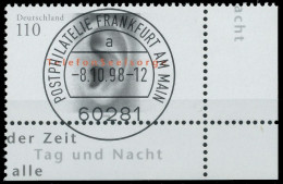 BRD BUND 1998 Nr 2021 Gestempelt ECKE-URE X5582E2 - Oblitérés