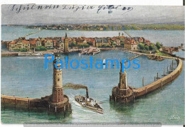 227993 GERMANY HELP VIEW PARTIAL & SHIP POSTAL POSTCARD - Andere & Zonder Classificatie