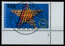 BRD BUND 1992 Nr 1644 Zentrisch Gestempelt FORMNUMMER 1 X572F7A - Usados