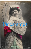 227997 SPAIN ESPAÑA ARTIST MARINA GURINA ACTRESS THEATER CIRCULATED TO ARGENTINA POSTAL POSTCARD - Other & Unclassified