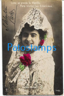 227999 SPAIN ESPAÑA ARTIST MARINA GURINA ACTRESS THEATER CIRCULATED TO ARGENTINA POSTAL POSTCARD - Autres & Non Classés