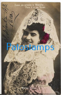 228000 SPAIN ESPAÑA ARTIST MARINA GURINA ACTRESS THEATER CIRCULATED TO ARGENTINA POSTAL POSTCARD - Andere & Zonder Classificatie