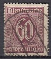 DR  Dienst 66 A, Gestempelt, Geprüft, Wertziffern, 1921 - Dienstmarken