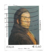 (REPUBBLICA ITALIANA) 2010, PIETRO ANNICONI, AUTORITRATTO - Serie Di 1 Francobollo Usato - 2001-10: Gebraucht