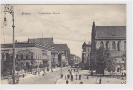 39048706 - Schweidnitzer Strasse In Breslau / Wroclaw Gelaufen 1908. Leichte Stempelspuren, Sonst Gut Erhalten - Pologne