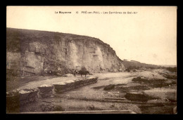 53 - PRE-EN-PAIL - LES CARRIERES DE BEL-AIR - WAGONNETS ET VOIES DECAUVILLE - Pre En Pail