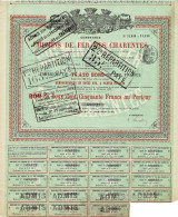 Titre De 1873 - Compagnie Des Chemins De Fer Des Charentes - Déco - Railway & Tramway