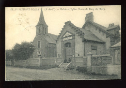 62 - MERLIMONT-PLAGE - MAIRIE ET EGLISE, ROUTE DU RANG DU FLIERS - Andere & Zonder Classificatie