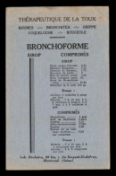 75 - PARIS 3EME - SIROP BRONCHOFORME, SERVICE DES ECHANTILLONS, 10 RUE DES FONTAINES - CARTE DE SERVICE - Arrondissement: 03