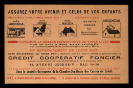 75 - PARIS 8EME - CREDIT COOPERATIF FONCIER, 49 AVENUE GEORGE V - CARTE DE SERVICE - District 08