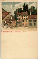 St. Gallen - Alt-Lämmöisbrunnen Litho - San Galo