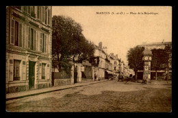 78 - MANTES - PLACE DE LA REPUBLIQUE - GRAND HOTEL DU GRAND CERF - Mantes La Ville