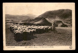 MAROC - AZROU - TROUPEAU DE MOUTONS - DEPART POUR LE PATURAGE - Andere & Zonder Classificatie