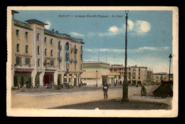 MAROC - RABAT - AVENUE BAR-EL-MAGZEN - LA GARE  - GARAGE DE FRANCE - HOTEL FRANCE TERMINUS - CARTE COLORISEE - Rabat