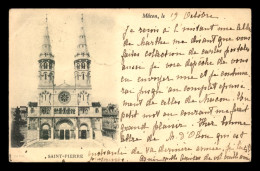 71 - MACON - EGLISE ST-PIERRE - CARTE VOYAGE EN 1899 - Macon