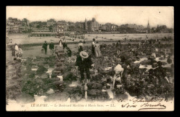 76 - LE HAVRE - LE BOULEVARD MARITIME A MAREE BASSE - PECHE A PIED - Non Classés