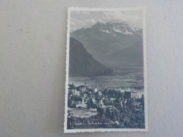 CPSM -  AU PLUS RAPIDE - SUISSE - MONTREUX - GLION   -  VOYAGEE  TIMBREE 1956  - FORMAT CPA - Montreux