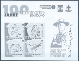 AUSTRIA-L'AUTRICHE-ÖSTERREICH,2007 The 100th Anniversary Of Scouting,Minisheet (170 X 130mm) Black Press Sheet,MNH - Blocs & Hojas