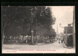 CPA Neuillé-Pont-Pierre, Place Du Mail Et Rue Basse  - Neuillé-Pont-Pierre