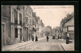 CPA Luynes, La Grande Rue Et L`Hôpital  - Luynes