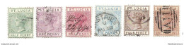 1883-86 ST. LUCIA - SG N° 31/36  5 Valori  USATI - Other & Unclassified