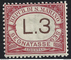 1919 SAN MARINO, Tasse N° 7 MNH/** - Andere & Zonder Classificatie