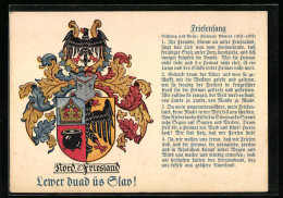 AK Nord-Friesland, Lewer Duad üs Slav!, Friesensang, Wappen  - Genealogía