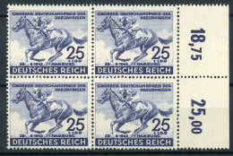 Deutsches Reich 4er Block 814 Postfrisch Bogenrand Rechts #HS030 - Otros & Sin Clasificación