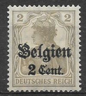 GERMANIA REICH OCCUPAZIONE TEDESCA BELGIO 1914 UNIF. 10    MLH  VF - Autres & Non Classés