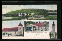 AK Röthenbach / Pegnitz, Gasthaus Zum Moritzberg, Aussichtsturm, Kapelle  - Pegnitz