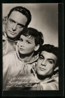 AK Schauspieler Erich Schellow, Ingrid Andree Und Franco Andrei In Dem Film Drei Vom Varietè  - Acteurs