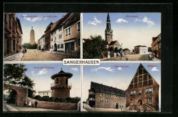 AK Sangerhausen, Kylische Strasse Mit Jakobikirche, Ulrichplatz, Husarenpförtchen, Amtsgericht Und Rathaus  - Sangerhausen