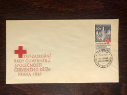 CZECHOSLOVAKIA FDC COVER 1961 YEAR RED CROSS HEALTH MEDICINE STAMPS - FDC