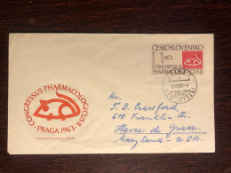 CZECHOSLOVAKIA FDC COVER 1963 YEAR PHARMACOLOGY HEALTH MEDICINE STAMPS - FDC