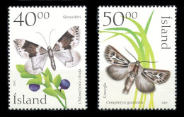 Iceland 2000 MiNr. 963 - 964 Island  Insects, Butterflies  2v  MNH**  3.00 € - Farfalle