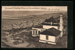 AK Wangerooge, Strand Mit Warmbadehaus Und Lesehalle  - Wangerooge