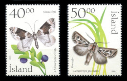 Iceland 2000 MiNr. 963 - 964 Island  Insects, Butterflies  2v  MNH**  3.00 € - Sonstige & Ohne Zuordnung