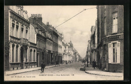 CPA Armentières, Rue Nationale 28, Vue De La Rue  - Other & Unclassified