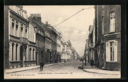 CPA Armentières, Rue Nationale 28, Vue De La Rue  - Otros & Sin Clasificación