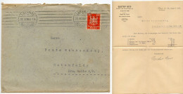 Germany 1926 Cover & Invoice; Leipzig (Messestadt) - Gustav Geis, Felle Und Rauchwaren; 10pf. German Eagle - Brieven En Documenten