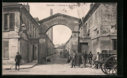 CPA Chauny, L`Entrée De La Soudière  - Chauny