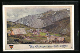 AK Deutscher Schulverein Nr. 524: Rax, Grasodenalm Und Habsburghaus  - War 1914-18