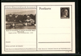 AK Rheinfelden /Baden, Rheinpartie Mit Brücke, Ganzsache Lernt Deutschland Kennen  - Cartes Postales